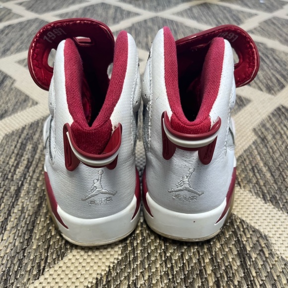 Nike Air Jordan 6 Retro Alternate Hare OG VI 384664–113 White Red - Size 7 - Picture 6 of 9